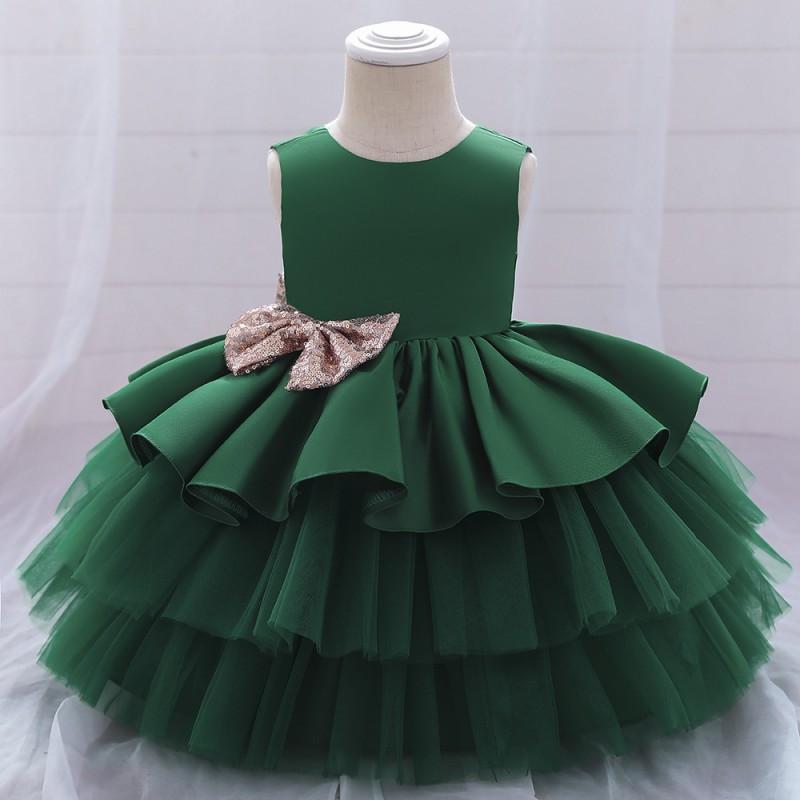 Baby Girls Princess Dress Toddler Birthday Wedding Lace Gown Formal Party Kids