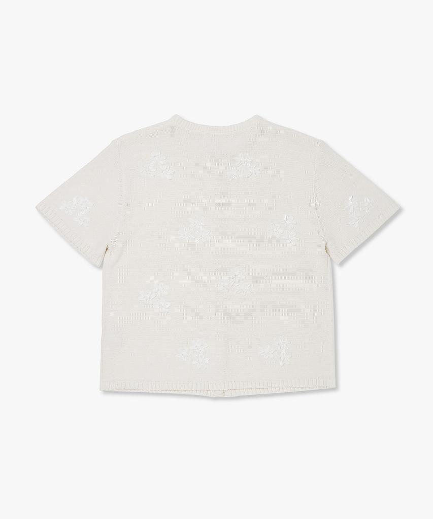 Plac Women Flower Button Down Short Sleeve Cardigan