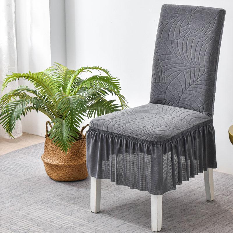 

jacquard plush stretch cover Armless Chair Slipcover banquet Dining Chair Covers Protector Cover for Home Kitchen Room