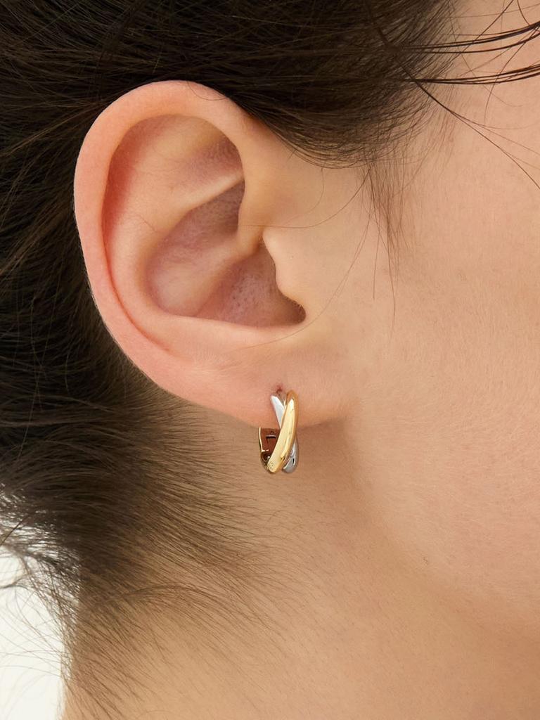 Hyeres Lor Souvnie Silver(C) Twist One-Touch Earrings S Hl6E45622C9Xxx