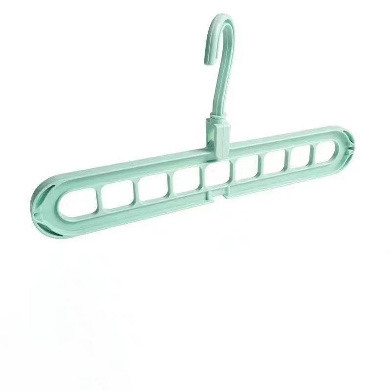 3pcs Heavy-Duty Foldable 9-Hole Plastic Hangers - Space-Saving, Closet Organization, Room, Wardrobe, Home, and Dormitory Storage