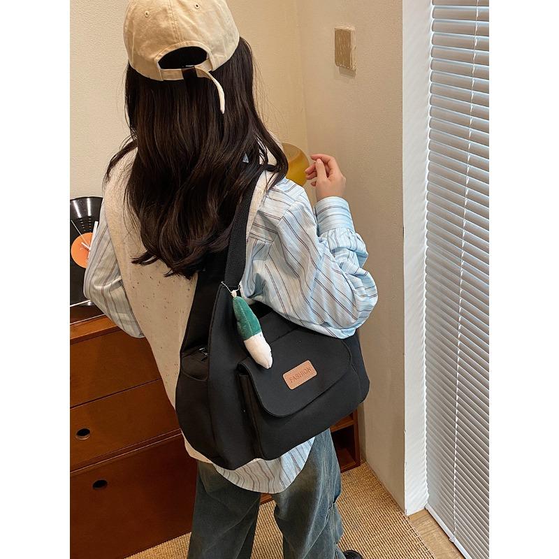 New Canvas Bag Sweet Soft Girl Shopping Handbag Trend Niche Design Women's Shoulder Bag