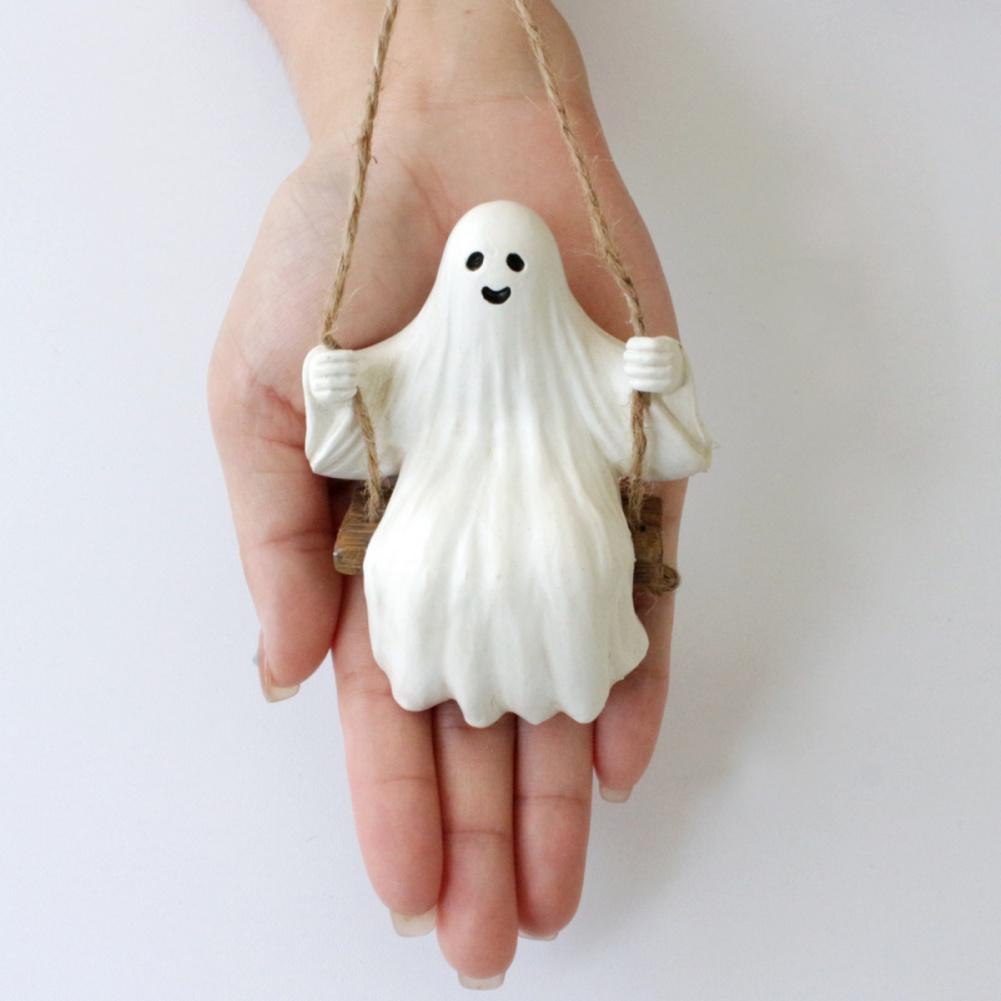 Halloween Swing Ghost Pendant Ghost On a Swing Figure Ornament