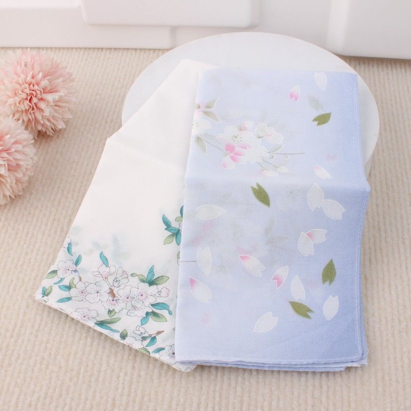 

Серия Deilian Хлопковый Принт Потопоглощающий Носовой Платок 43cm-dream white, blue and white