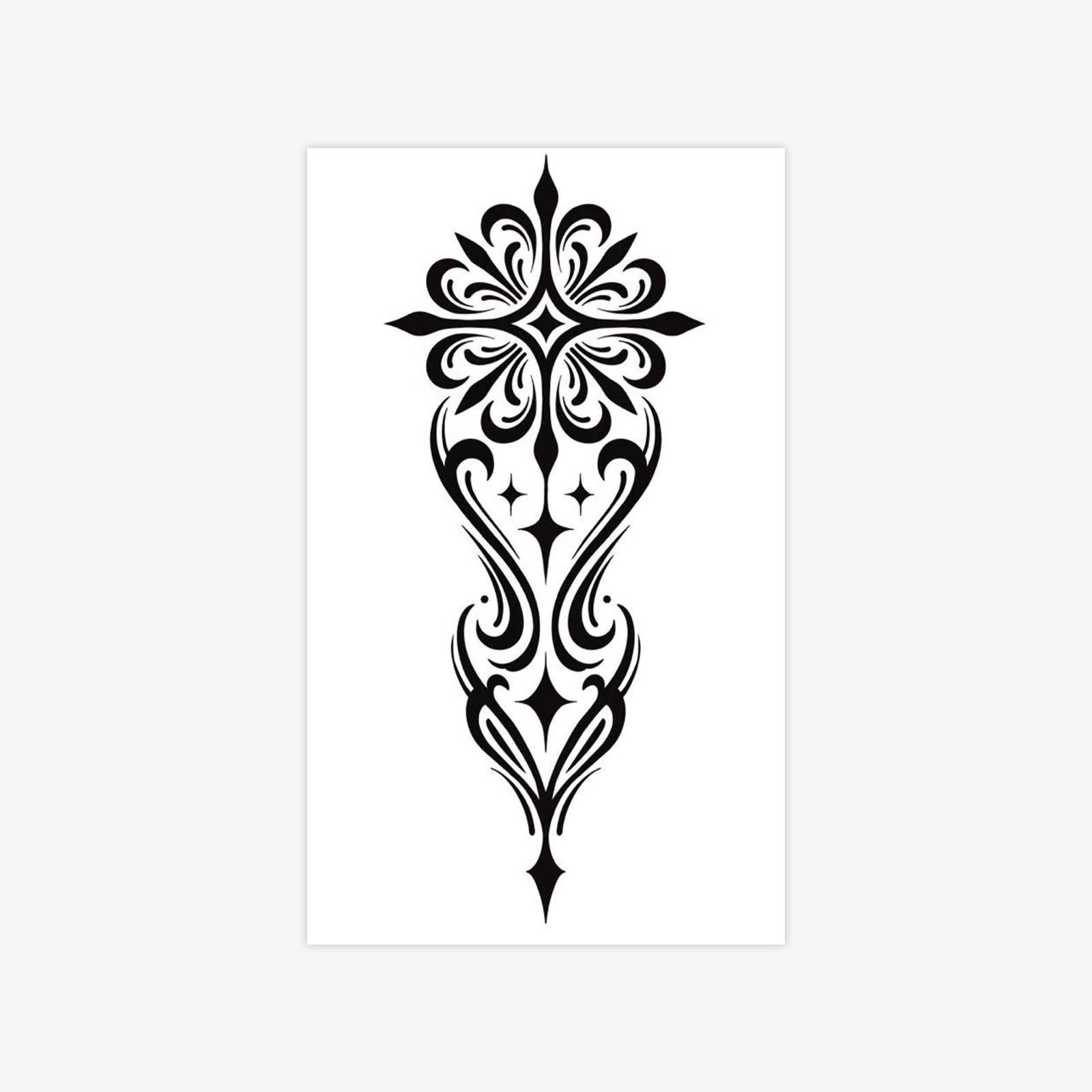 Advanced Sense Personality Wind Dark Domineering Tribe Totem Tattoo Sticker 9*15