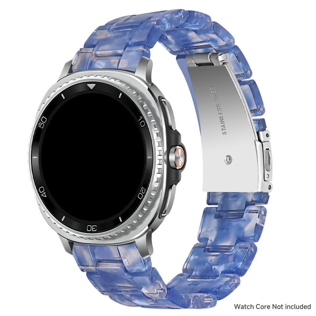 Bracelet en résine de luxe pour Samsung galaxy watch 8/8 classic 46mm Bracelet à maillons transparent pour galaxy watch ultra 2025/7 47mm bracelet