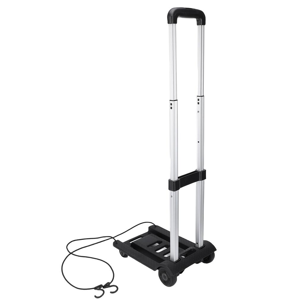 Faltbarer Handwagen 200 lbs 4-Rad-Wagen Zusammenklappbarer Gepäck-Rollwagen Erhöhte Stabilität Leicht zu bewegen für Reisen Einkaufen