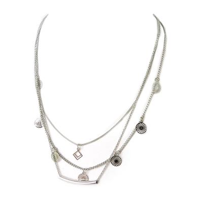 [N8193] - Silver 'Carmen' Designer Necklace