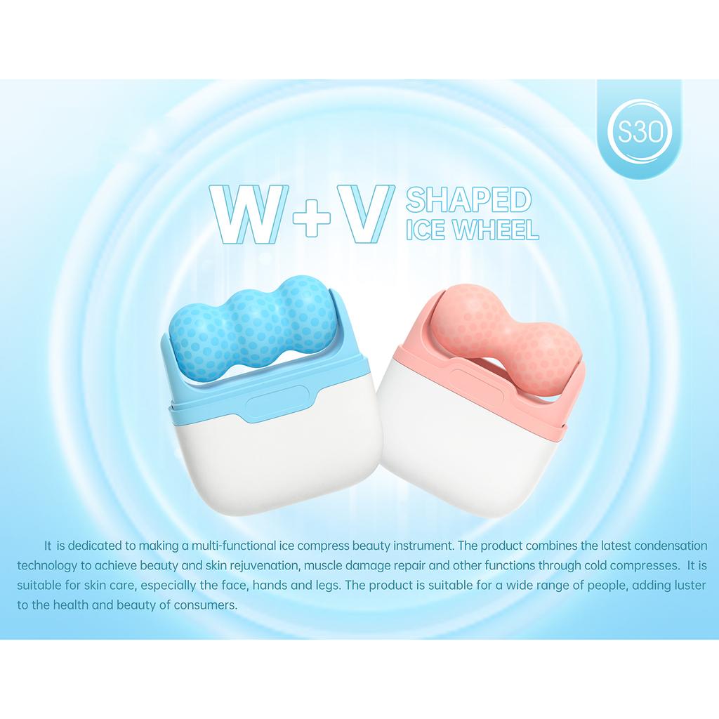 Eis-Haut-Roller, Gesichts- und Körpermassage, Eisrad, verhindert Falten, Anti-Aging-Gesichtsschlankheitsmassage