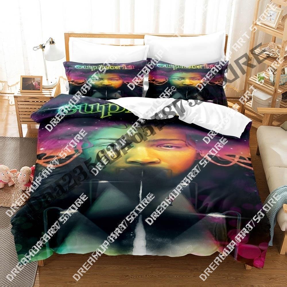 3D Print TV Euphoria Bedding Set Boys Girl Twin Queen King Size Duvet Cover Pillowcase Bed boys Adult Home Textiles