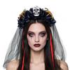 Reusable Halloween Hair Accessory Arachnid Wraith Floral Hairband Headgear For Cosplay Parties Dance Performances