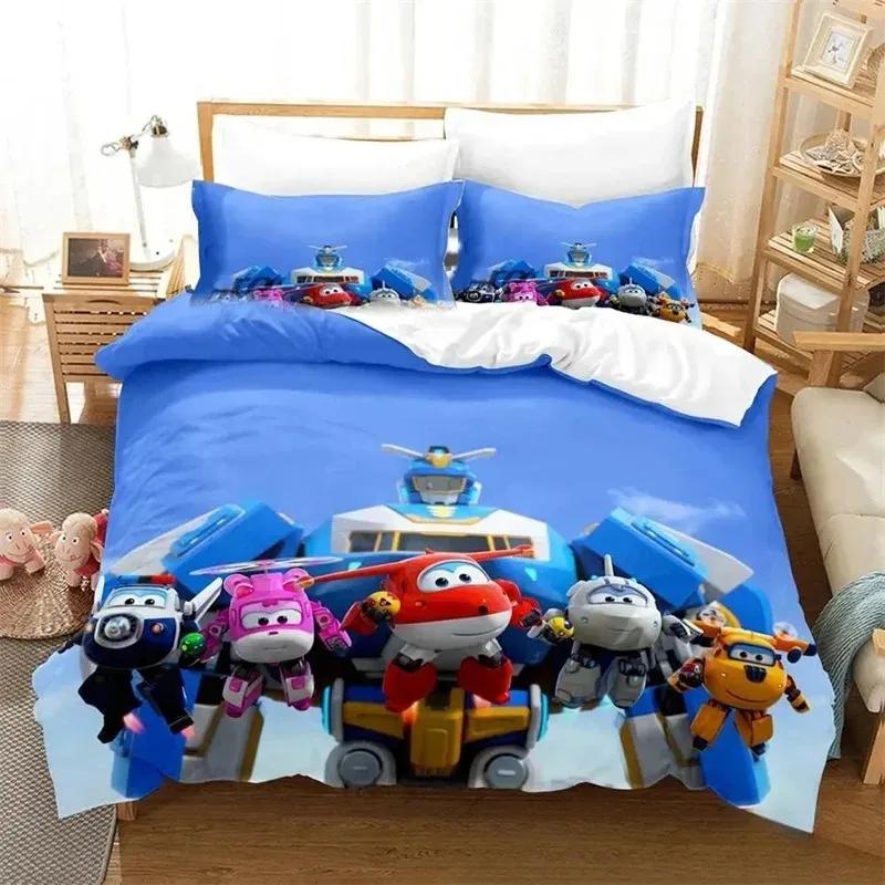Super Cartoon Flügel Bettwäsche Set, Bettbezug Decke Bett Set Steppdeckenbezug Kissenbezug, King Queen Twin Größe Jungen Mädchen Erwachsene