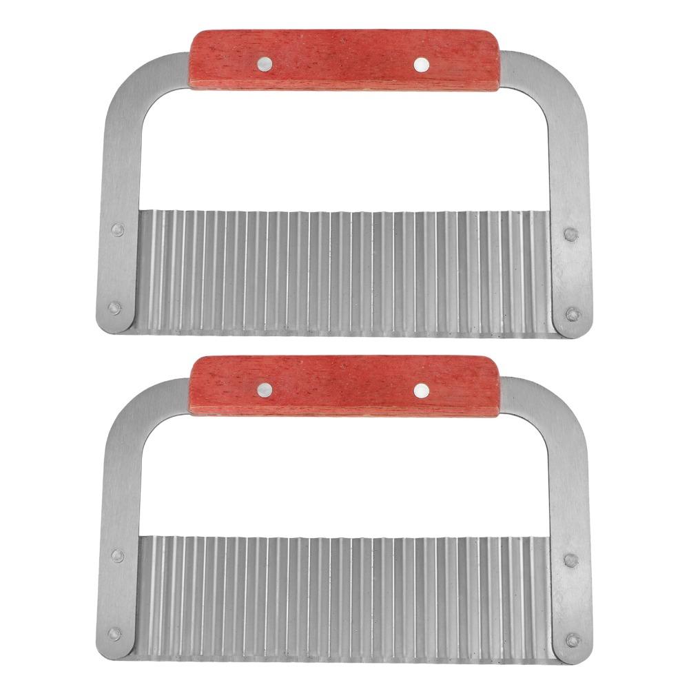 

2 PCS Silver Crinkle Cutter Stainless Steel Soap Cutting Tool Soap Making Vegetable Cutting