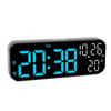 Digital Clock Dual Display Voice Control 3 Adjustable Brightness Date Temp Display Countdown LED Electronic Alarm Clock
