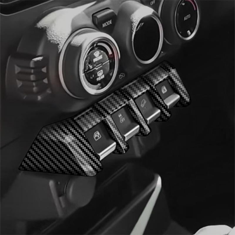 Car Window Control Panel For Suzuki Jimny 2018-2025 Auto Windows Lifter Switch Button Protective Cover Trim Interior Accessories
