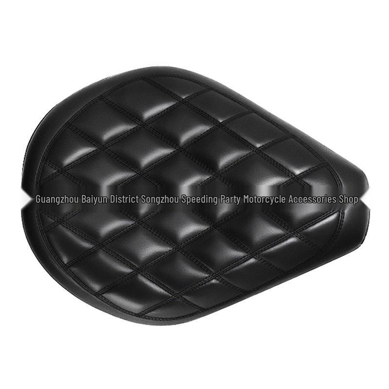Black Retro Plaid Front Seat Cushion for REBEL CM300/500 Motorcycles