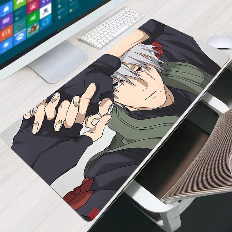 Anime Gaming Speed Mouse Pad Naruto Kakashi Hatake Gamer Cabinet Mouse Mat Keyboard Lock Edge Mousepad Computer Desk Mat