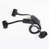 AA92-60CM Long OBD2 16Pin With Switch Extension Cable Flat Wire Adapter Auto 1 Male To 2 Female OBD 16 Pin Convert Plug