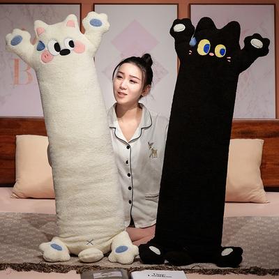Cartoon Soft Black Cat Long Throw Pillow Plush Toy Doll Dog Dog Doll Home Sofa Pillow Cushion