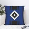 Blauer Diamant HSV Fußball Quadratische Kissenbezüge Hamburger SV Bundesliga Kissenbezug Überwurf-Kissenbezug für Sofa 40*40cm
