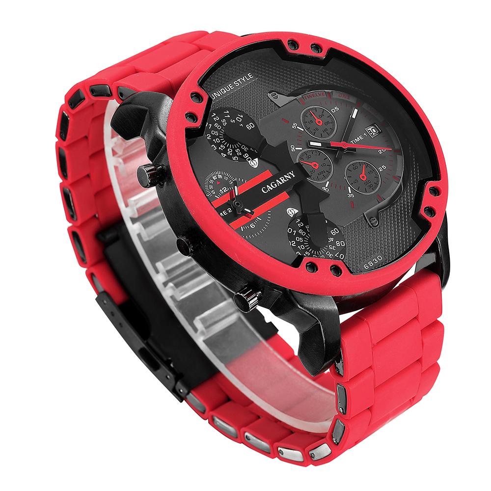Cagarny 6830 Quartz Man Watch Unique Fashion Sport Casual Brand Clock Japanese  Movement Stainless Steel Strap