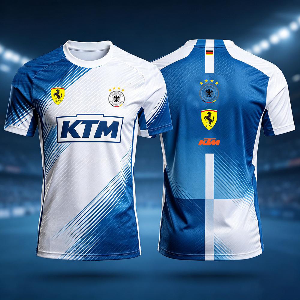 KTM 2026 Men's Football Jersey Quick Dry Breathable Sports T-Shirt