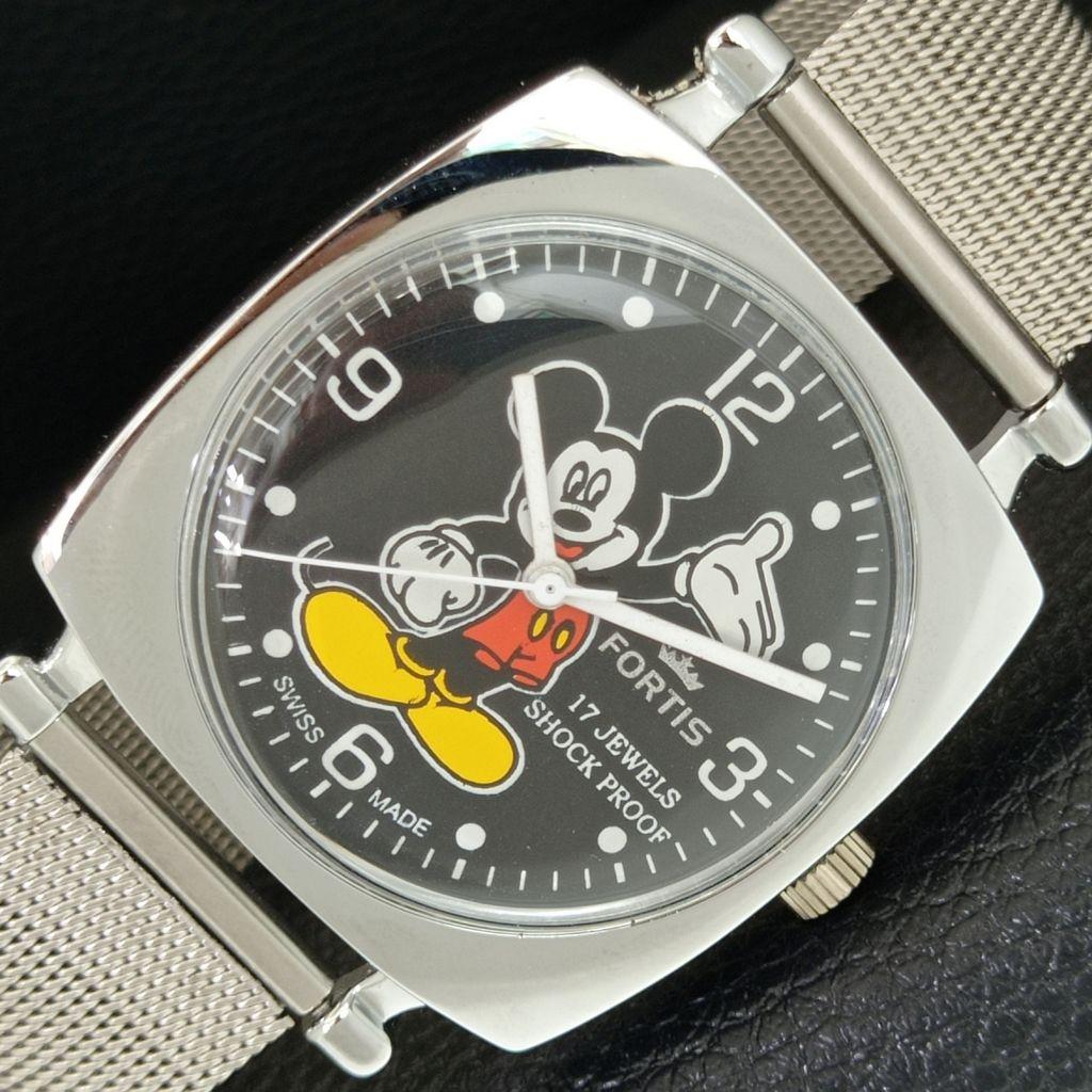 

VINTAGE HAND-WINDING SWISS MENS REFURBISHED BLACK COLOR DIAL WATCH a707296-1