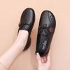 Autumn Spring Ladies Genuine Leather Handmade Flats Non-slip Shoes Women Loafers Casual Shoes Mother Soft Comfortable Shoes