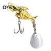3.8CM/10G Metal Shark Fishing Lure with Spinner Sequin Treble Hooks Long Casting Artificial Hard Bait Freshwater Saltwater Trout Bass Fishing