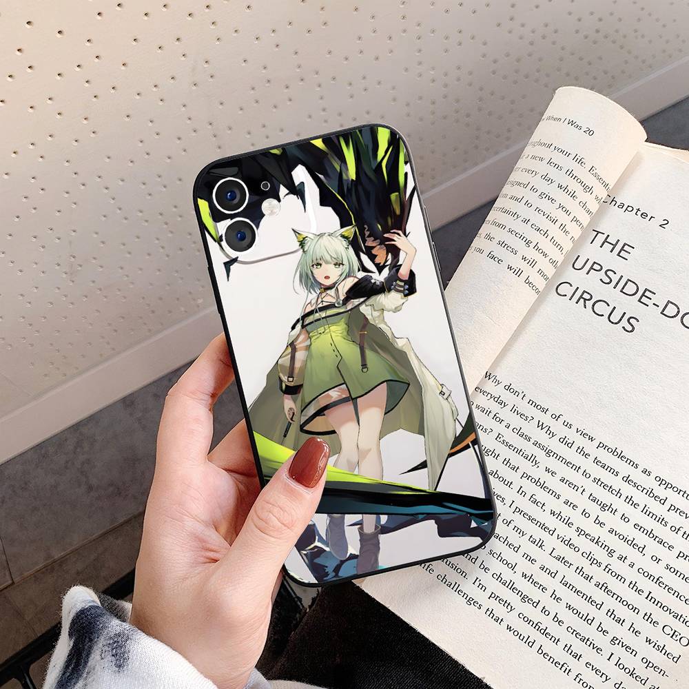 Kal'tsit Animated Game A-Arknights Phone Case For IPhone 17 Air 16 15 14 13 Pro Max 11 12 Black Silicone Cover