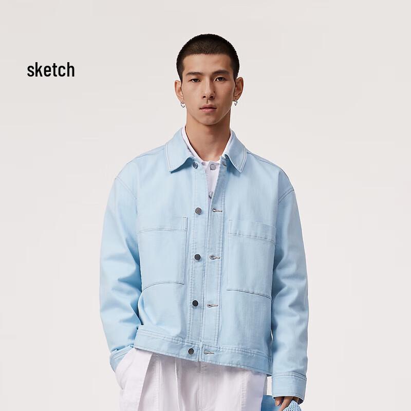 

CROQUIS Men s 2024 Spring Lapel Long Sleeve Casual Short Jacket M