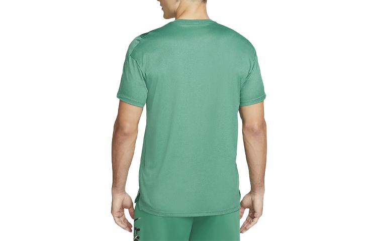 Nike T Shirts Men's Noble Green Crew Neck Moderate Straight Fit CZ1182-333