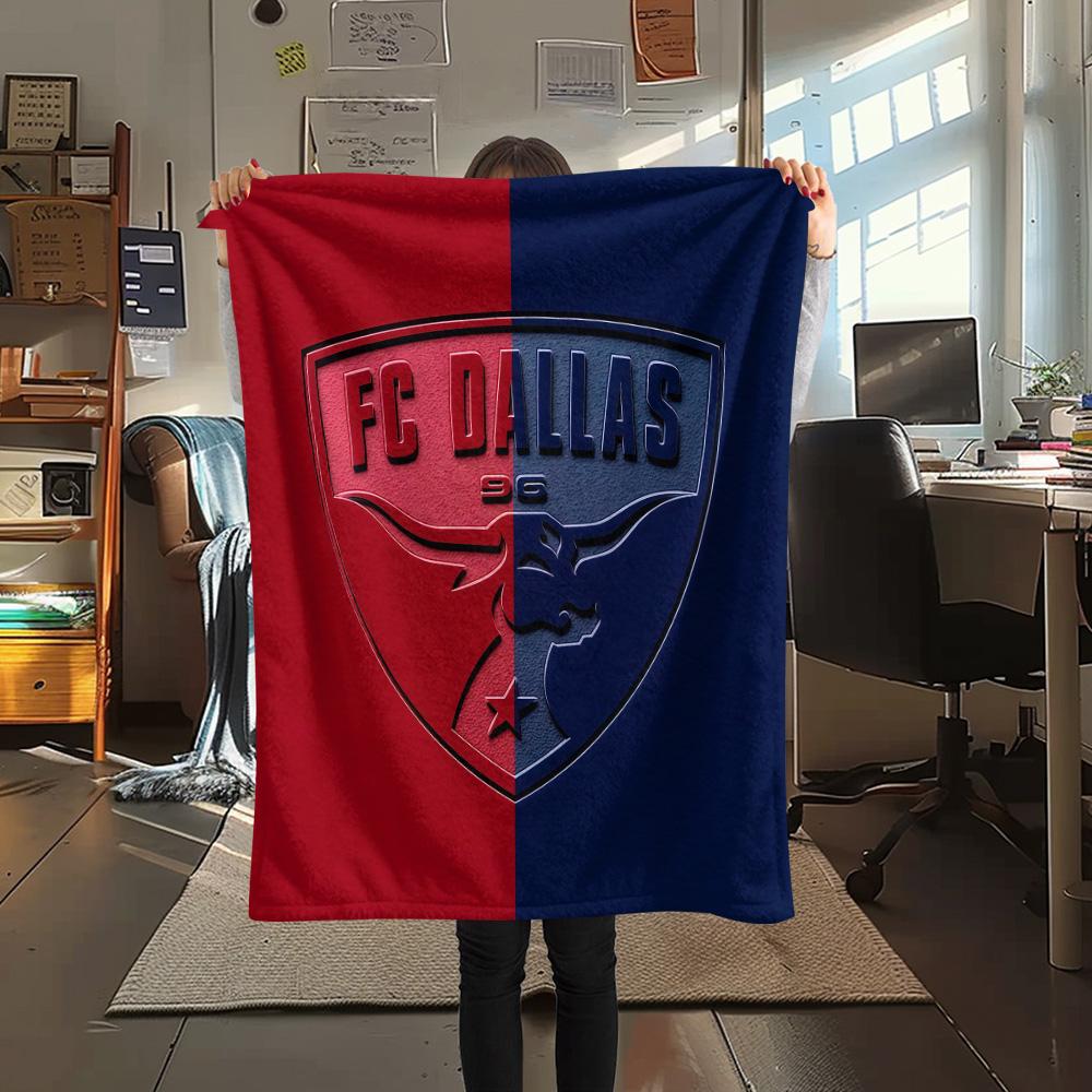 FC Dallas Flannel Blanket, High quality Comfortable for All Seasons, Home Decor, Warmth and Comfort