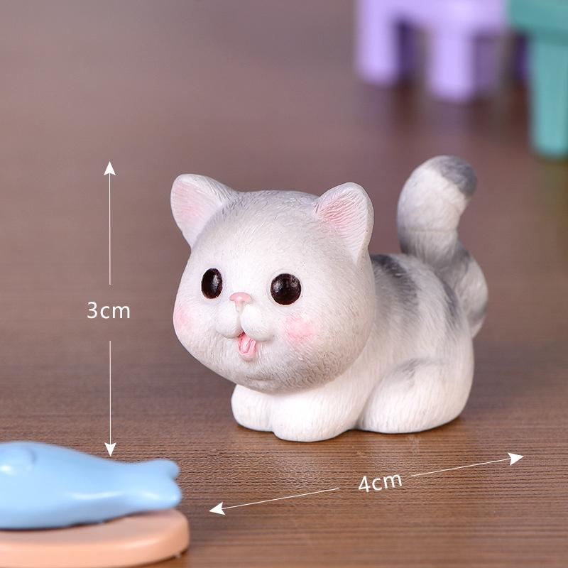 Delightful Cartoon Cat Design Mini Cat Dolls Ideal For Creative Cake Decorations And Gifts