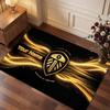 Leeds United Custom Crystal Velvet Rug, Personalized Name Text Print, Football Logo Soft Non‑Slip Floor Mat Home Decor Gift