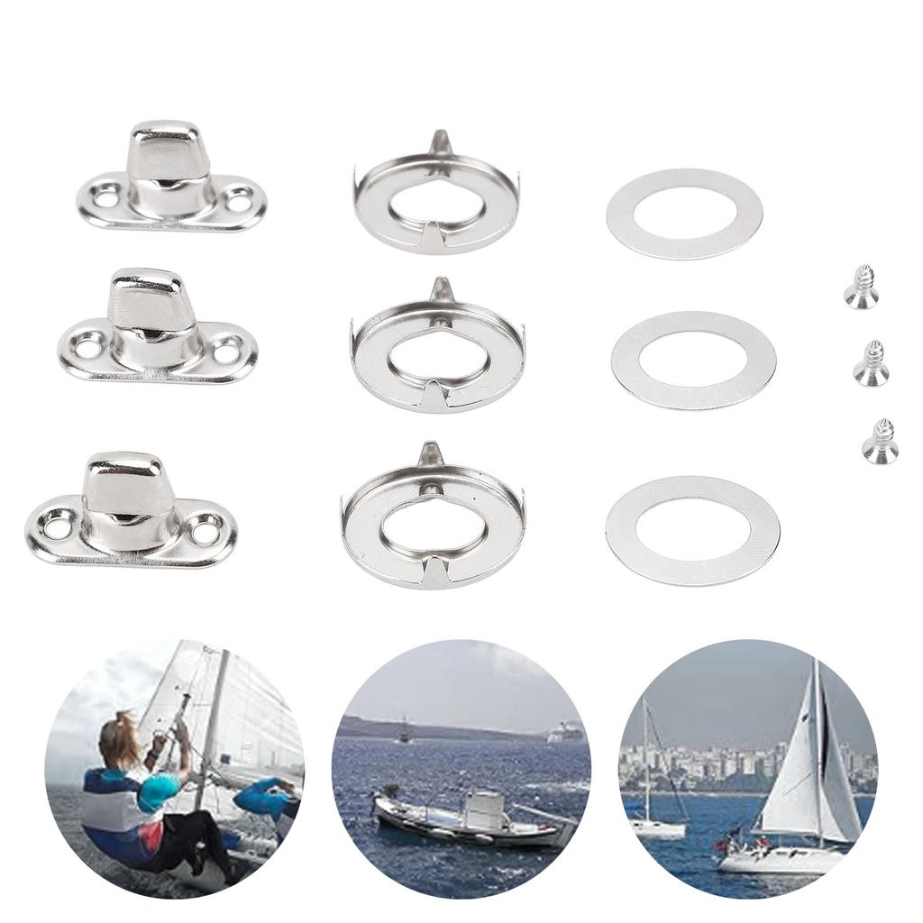 Twist Lock Fasteners Turn Button Eyelet and Stud Mounting Screws for Canvas Marine Fastener Turn Buttons