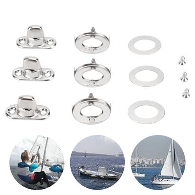 Twist Lock Fasteners Turn Button Eyelet and Stud Mounting Screws for Canvas Marine Fastener Turn Buttons