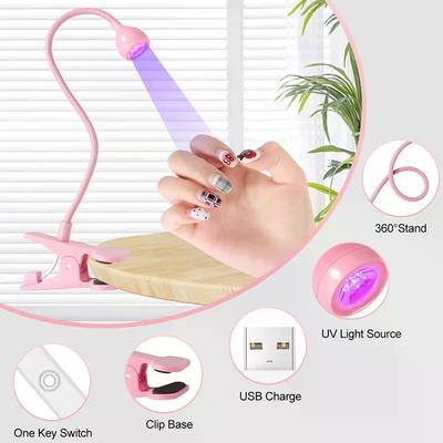 Lâmpada LED UV para Unhas Para Secar Esmalte em Gel Unhas Presilha Flexível de Mesa Mini Portátil USB Lâmpada de Unhas Secador de Luz UV Para Salão de Manicure