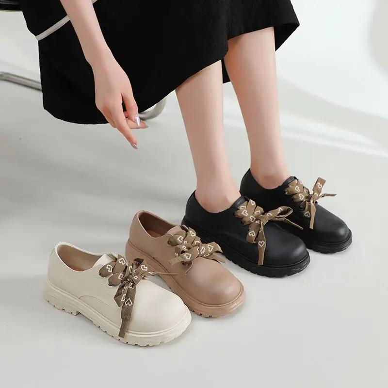 Fashion Loafers Round Toe Women's Shoes Ladies Pumps Platform Non Slip Popular Beau Today Young Vacation Lastest 39 Chic and Elegant Y2k