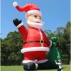 Outdoor Giant Inflatable Santa Claus Outdoor Christmas Decor Xmas Ornament Huge Blow up Santa Claus with Light