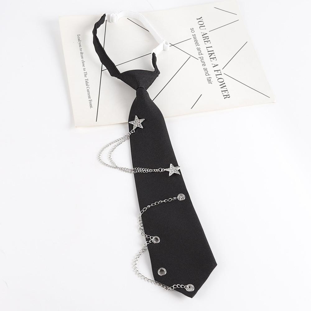 Jk Uniform Necktie With Star Chain Decoration For College Students Gift For Teens