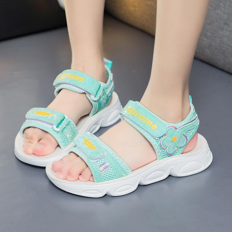 Summer Fashion Girl Beach Shoes Soft Sole Cartoon Flower Sandals Sports Shoes