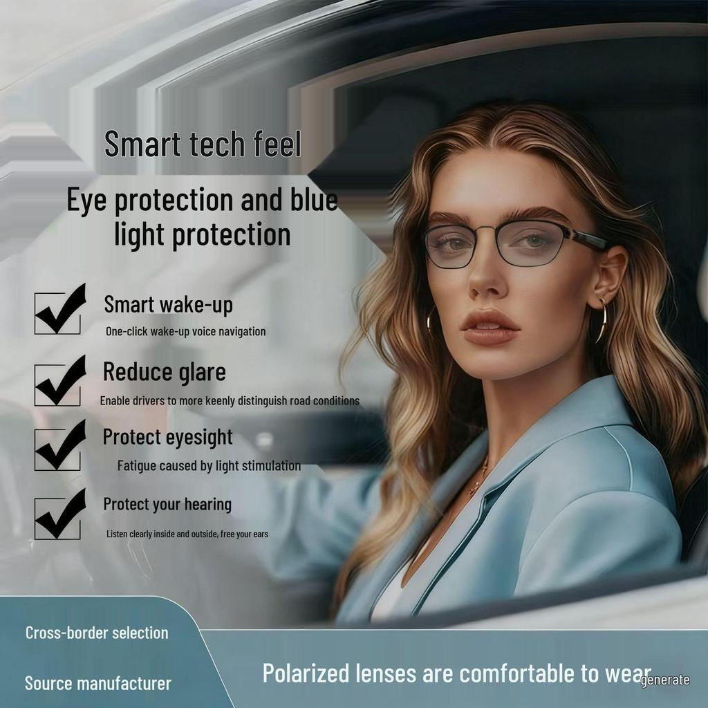 AI Translation Smart Bluetooth Glasses GS02: Color-Changing UV Protection, Music & Call Ready