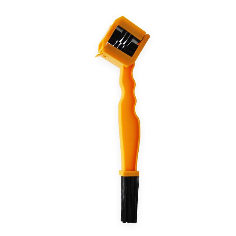 Motorcycle Washer Brush Scrubber Tool Cycling Clean Kit Bicycle Mountain Bike Chain Clean Brush Yellow 1pcs