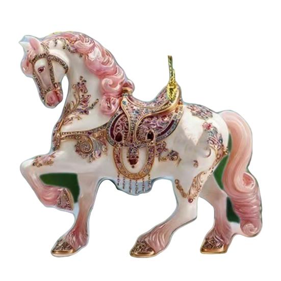 Yousheng Horse Ornament Sparkly Rhinestone Horse Christmas Tree Ornament 2D Acrylic Pendant Holiday Keepsake Gifts for Women Girls Horse Lovers