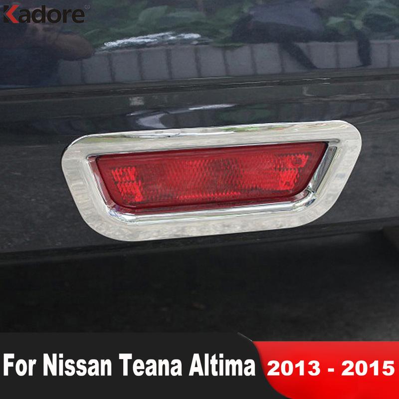 For Nissan Teana L33 Altima 2013 2014 2015 Chrome Car Rear Fog Light Lamp Cover Trim Tail Foglights Bezel Trims Accessories