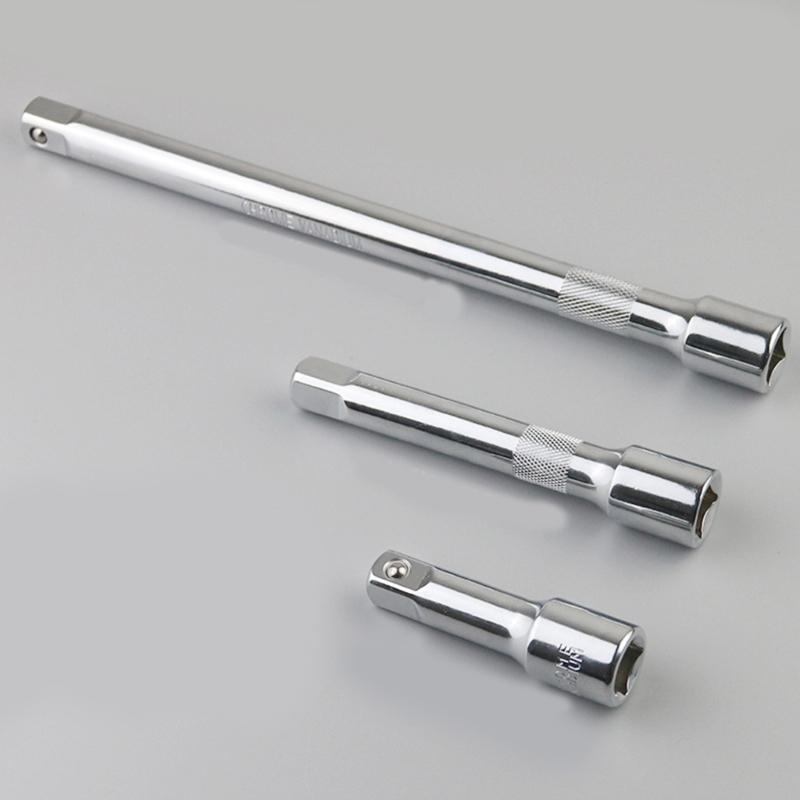1/4 3/8 1/2 Socket Ratchet Wrench Extension Bar 50/75/100/125/150/250mm Long Bar Steering Sleeve Connecting Rod