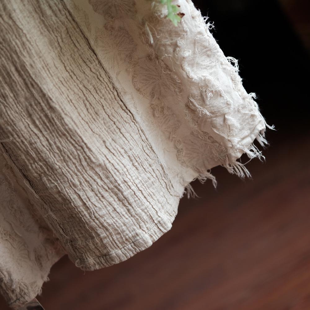 Alte Hanf-Weste mit Schlammflicken - Hemd im künstlerischen chinesischen Stil