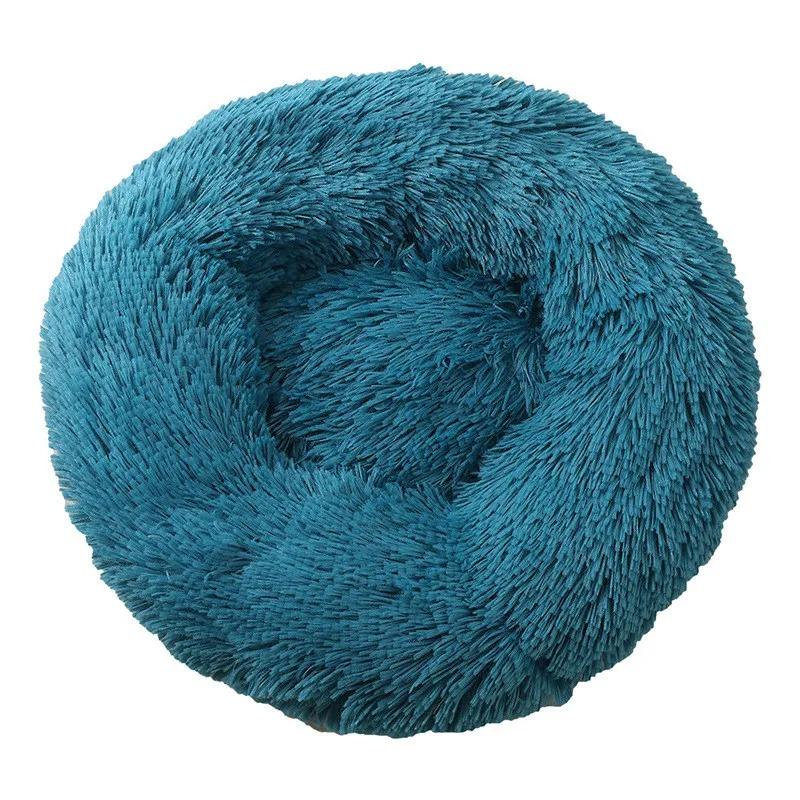Fluffy Dog Bed Puppy Donut Mat for Cat Indoor Cats Anti-Slip Machine Washable Small Medium Multiple Sizes Colors Calming Pet Bed