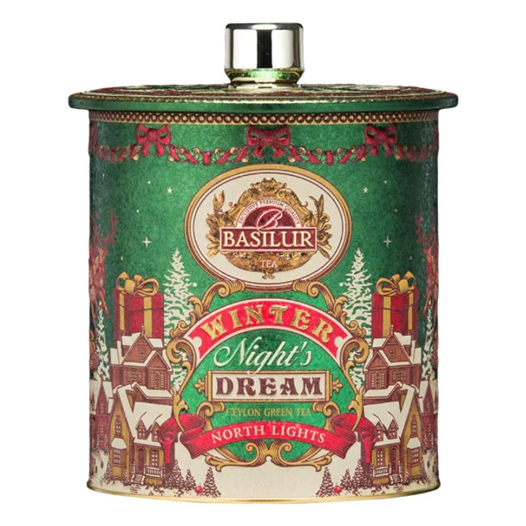 Basil Tea Tea North Lights tetra Green Tea Base with Strawberry Stylish Gift for Birthdays [Christmas Gift] (30 bags) Flavor, [72417]